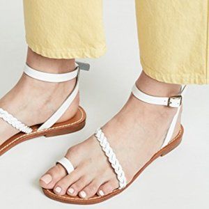 SOLUDOS Leather Braided Flat Sandals